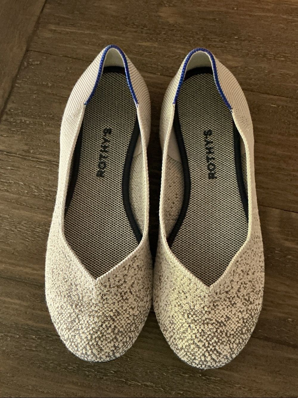 Rothy’s Diamond Metallic / Silver Shimmer 10